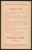 Vintage receipt EDWARDS STORE Groceries and Hardware 1940s Calhoun Missouri