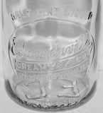 Vintage milk bottle EDWARDSVILLE CREAMERY CO embossed half pint Illinois n-mint