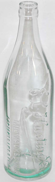 Vintage soda pop bottle E L HUSTING CO Milwaukee Wisconsin 1925 embossed 1pt8oz n-mint