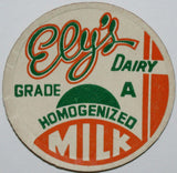 Vintage milk bottle cap ELYS DAIRY Homogenized Milk Ely Nevada new old stock