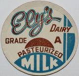 Vintage milk bottle cap ELYS DAIRY Pasteurized Milk Ely Nevada new old stock