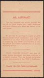 Vintage receipt ERVIN YEAGER Toms Toasted Peanuts 1960 Mountain Grove Missouri