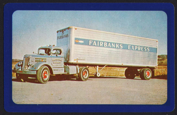 Vintage playing card FAIRBANKS EXPRESS picturing their truck Fairbanks Alaska