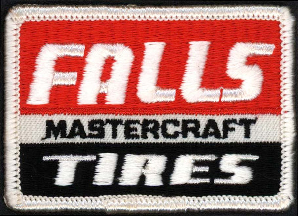 Vintage uniform patch FALLS MASTERCRAFT TIRES unused new old stock n-mint+ condition