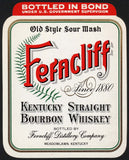 Vintage label FERNCLIFF Bourbon Whiskey Bottled In Bond Meadowlawn Kentucky