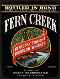 Vintage label FERN CREEK Kentucky Bourbon Whiskey Kunzs Louisville unused n-mint+