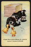 Vintage single playing card FIRST NATIONAL BANK OF JOPLIN #1 Butch dog Missouri