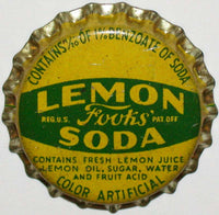 Vintage soda pop bottle cap FOOKS LEMON SODA Grapette cork lined new old stock