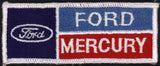 Vintage uniform patch FORD MERCURY automobiles red white and blue unused n-mint+