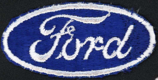 Vintage uniform patch FORD automobiles oval shaped Ford script logo unused n-mint+
