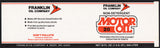 Vintage label FRANKLIN OIL COMPANY Motor Oil 20 Independence Missouri n-mint+