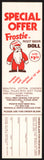 Vintage carton stuffer FROSTIE ROOT BEER doll Christmas tags Reidsville NC n-mint