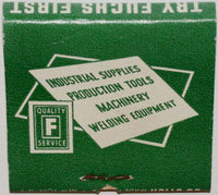 Vintage matchbook FUCHS MACHINERY and SUPPLY printed stick Omaha Nebraska n-mint