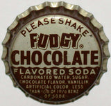 Vintage soda pop bottle cap FUDGY CHOCOLATE SODA cork lined unused new old stock