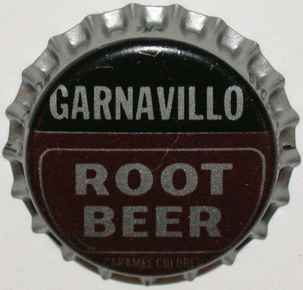 Vintage soda pop bottle cap GARNAVILLO ROOT BEER cork lined Iowa new old stock