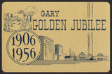 Vintage playing card GARY GOLDEN JUBILEE dated 1956 blue graphics Gary Indiana