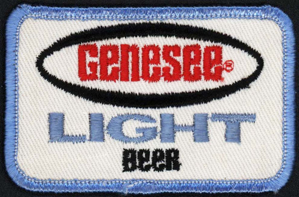 Vintage uniform patch GENESEE LIGHT BEER blue red black white unused n-mint+