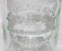 Vintage glass bottle GENEVA LITHIA WATER embossed cork slug plate applied top