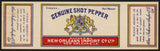 Vintage label GENUINE SHOT PEPPER New Orleans Import Co Louisiana new old stock