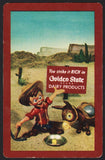 Vintage playing card GOLDEN STATE DAIRY PRODUCTS brown border San Francisco CA