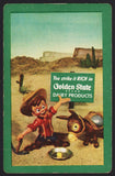 Vintage playing card GOLDEN STATE DAIRY PRODUCTS green border San Francisco CA