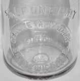 Vintage milk bottle GRANITE FARM DAIRY embossed 5/8 of one pint Brunswick Maine