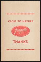 Vintage receipt GRAPETTE BOTTLING CO dated 1940s Springfield Joplin Missouri