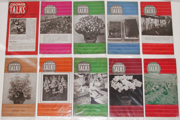 Vintage magazines GROWER TALKS Lot of 133 issues from 1943 to 1964 George J Ball