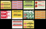 Vintage gum wrappers Lot Of 10 ALL DIFFERENT Beemans Wrigleys Adams Beech Nut