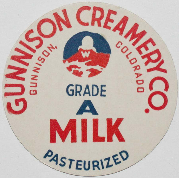 Vintage milk bottle cap GUNNISON CREAMERY CO Grade A Milk Colorado new old stock