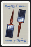 Vintage single playing card HAMILTONS BRUSHES pictured grey Bromsgrove England