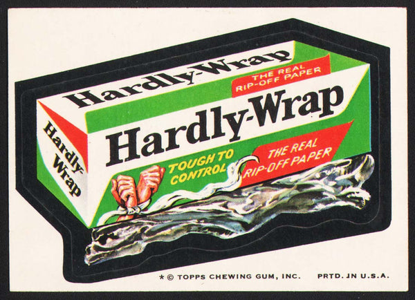 Vintage Topps Wacky Packages original sticker tan back HARDLY-WRAP Rip Off Paper