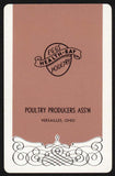 Vintage single playing card HEALTH-RAY Eggs Poultry Producers Versailles Ohio