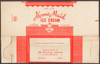 Vintage box HOME MAID ICE CREAM The National Bakery Toledo Ohio Pint size unused