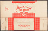 Vintage box HOME MAID ICE CREAM The National Bakery Toledo Ohio Pint size unused