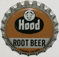 Vintage soda pop bottle cap HOOD ROOT BEER cow pictured cork lined Linn Mass unused