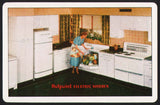 Vintage playing card HOTPOINT ELECTRIC KITCHEN woman in kitchen with appliances