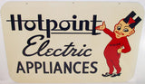 Vintage metal sign HOTPOINT APPLIANCES devil logo large double sided Very Rare