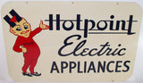 Vintage metal sign HOTPOINT APPLIANCES devil logo large double sided Very Rare