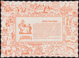 Vintage placemat HOWARD JOHNSONS Simple Simon and Pieman going to the fair n-mint