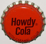 Vintage soda pop bottle cap HOWDY COLA Bakersfield California cork lined unused
