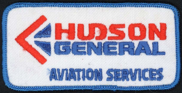 Vintage uniform patch HUDSON GENERAL Aviation Services new old stock n-mint+
