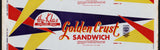 Vintage bread wrapper HY-KLAS GOLDEN CRUST Sandwich from 1956 St Joseph Missouri