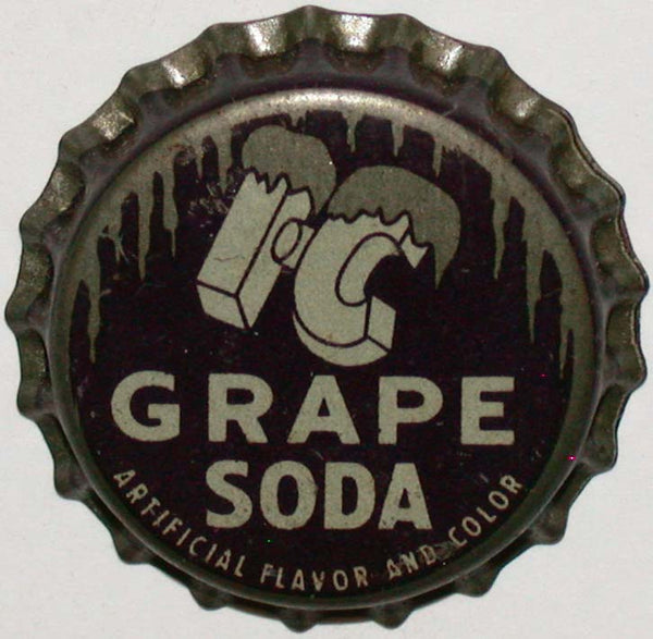 Vintage soda pop bottle cap I C GRAPE icicles pictured cork lined new old stock