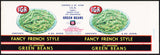 Vintage label IGA French Green Beans Independent Grocers Alliance Chicago n-mint+