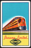 Vintage playing card ILLINOIS CENTRAL railroad Panama Limited with train pictured