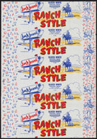 Vintage bread wrapper JACK and JEANS RANCH STYLE cowboys 1951 Harts Bakery Idaho
