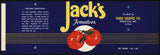 Vintage label JACKS TOMATOES Earle Legates Preston Maryland new old stock n-mint