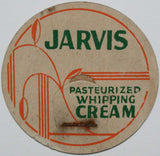 Vintage milk bottle cap JARVIS Pasteurized Whipping Cream Fremont Nebraska unused