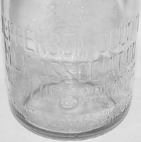 Vintage milk bottle JEFFERSON COUNTY MILK ASSN embossed quart Pine Bluff Arkansas
